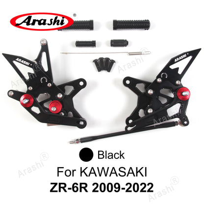Adjustable Foot Pegs - Compatible with Kawasaki Ninja ZX6R 2005-2024