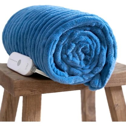 Electric Heated Blanket 50''x60'' Soft Plush, 4 Heat Levels, 3-Hour Auto Off