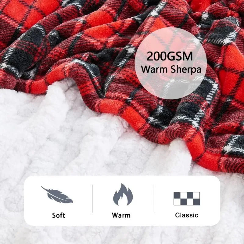 Heated Electric Blanket Throw, 10 Heat Levels, 8-Hour Auto Off, Washable