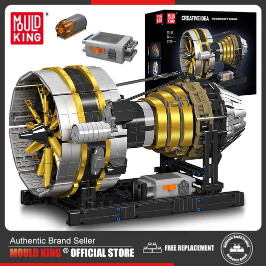 Motorized Aircraft Engine Building Set - 2256PCS STEM Model for Kids & Adults