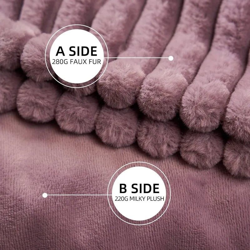 Electric Heated Blanket 50''x60'' Soft Plush, 4 Heat Levels, 3-Hour Auto Off