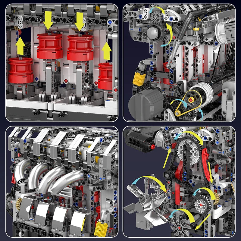 Engine Building Set - STEM Remote Control Toy for Kids & Adults
