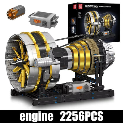 Motorized Aircraft Engine Building Set - 2256PCS STEM Model for Kids & Adults