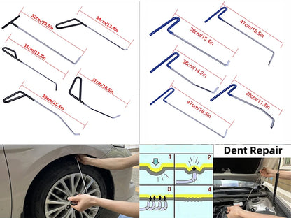 Dent Repair Kit - Spring Steel Rods, Dent Puller, Glue Sticks, Tools for Car