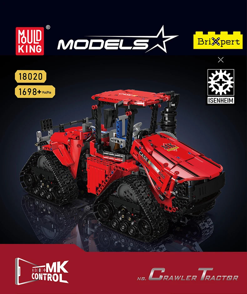 Crawler Tractor Building Set - STEM Remote Control Toy for Kids & Adults