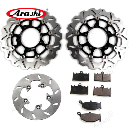 Floating Front & Rear Brake Disc Rotors with Pads for Suzuki GSX R 600 2006-2007