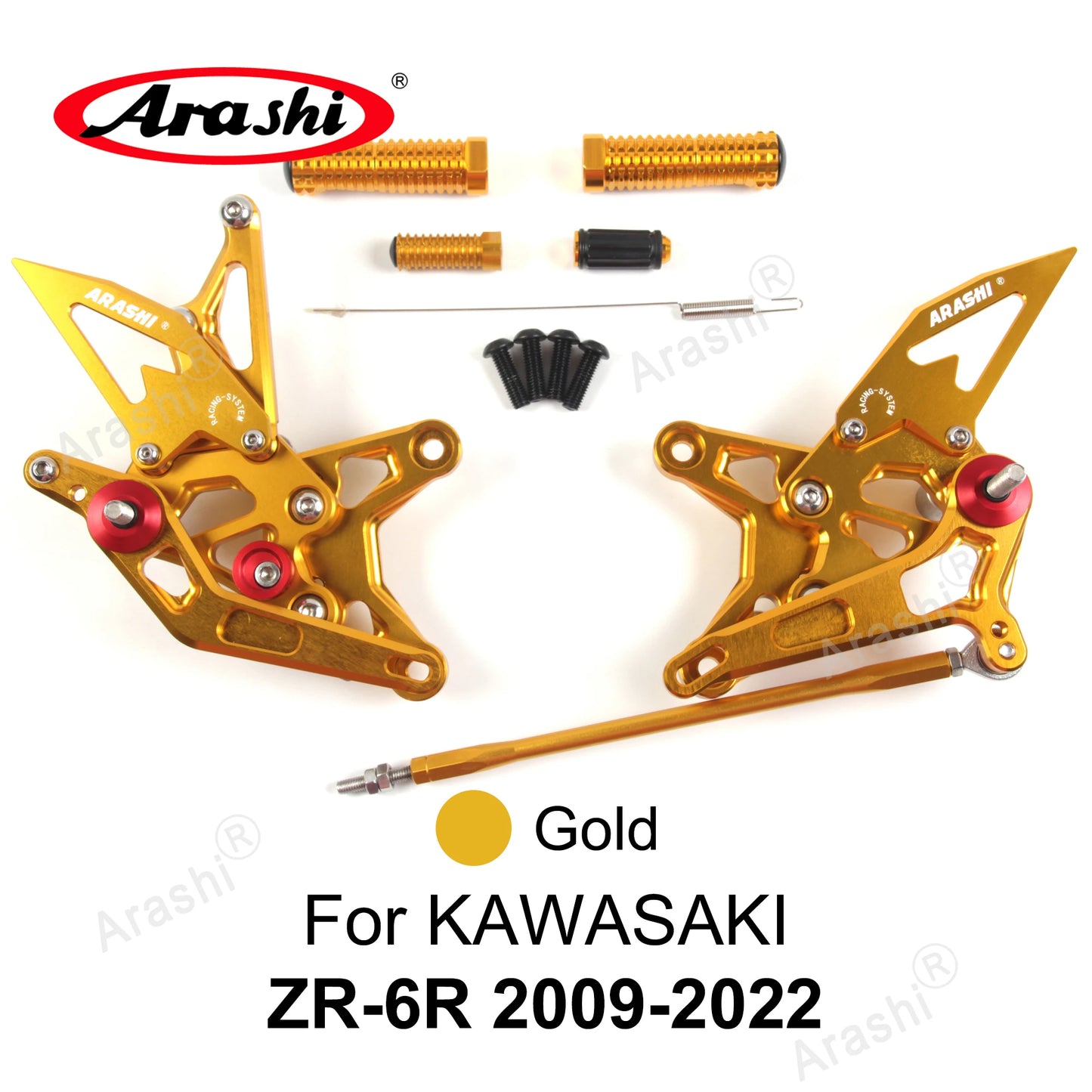 Adjustable Foot Pegs - Compatible with Kawasaki Ninja ZX6R 2005-2024