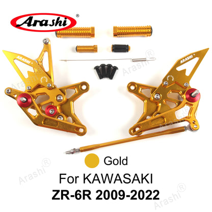 Adjustable Foot Pegs - Compatible with Kawasaki Ninja ZX6R 2005-2024