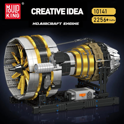 Motorized Aircraft Engine Building Set - 2256PCS STEM Model for Kids & Adults