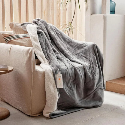 Electric Heated Blanket 50''x60'' Soft Plush, 4 Heat Levels, 3-Hour Auto Off