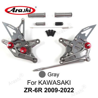 Adjustable Foot Pegs - Compatible with Kawasaki Ninja ZX6R 2005-2024