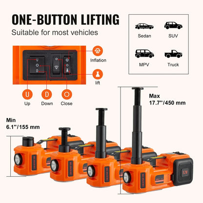 5-Ton Electric Car Jack - Portable Hydraulic Lift for SUV, MPV, Truck