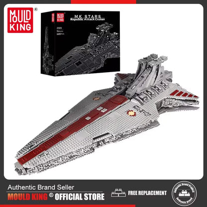 Republic Attack Cruiser Building Set - 6685PCS Starship Assembly Kit
