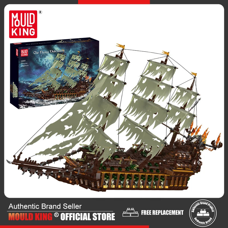 Pirate Ship Building Set - 4364PCS MOC Flying Ship Model for Kids & Adults