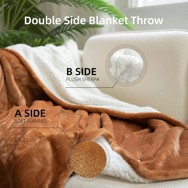 Electric Heated Blanket 50''x60'' Soft Plush, 4 Heat Levels, 3-Hour Auto Off