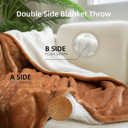 Electric Heated Blanket 50''x60'' Soft Plush, 4 Heat Levels, 3-Hour Auto Off