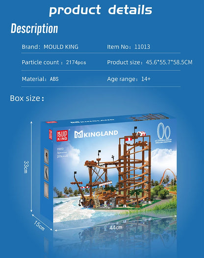 Motorized Double Helix Roller Coaster Set - 2174PCS STEM Building Toy