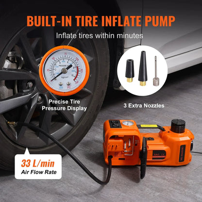 5-Ton Electric Car Jack - Portable Hydraulic Lift for SUV, MPV, Truck
