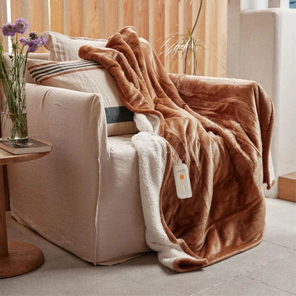 Electric Heated Blanket 50''x60'' Soft Plush, 4 Heat Levels, 3-Hour Auto Off