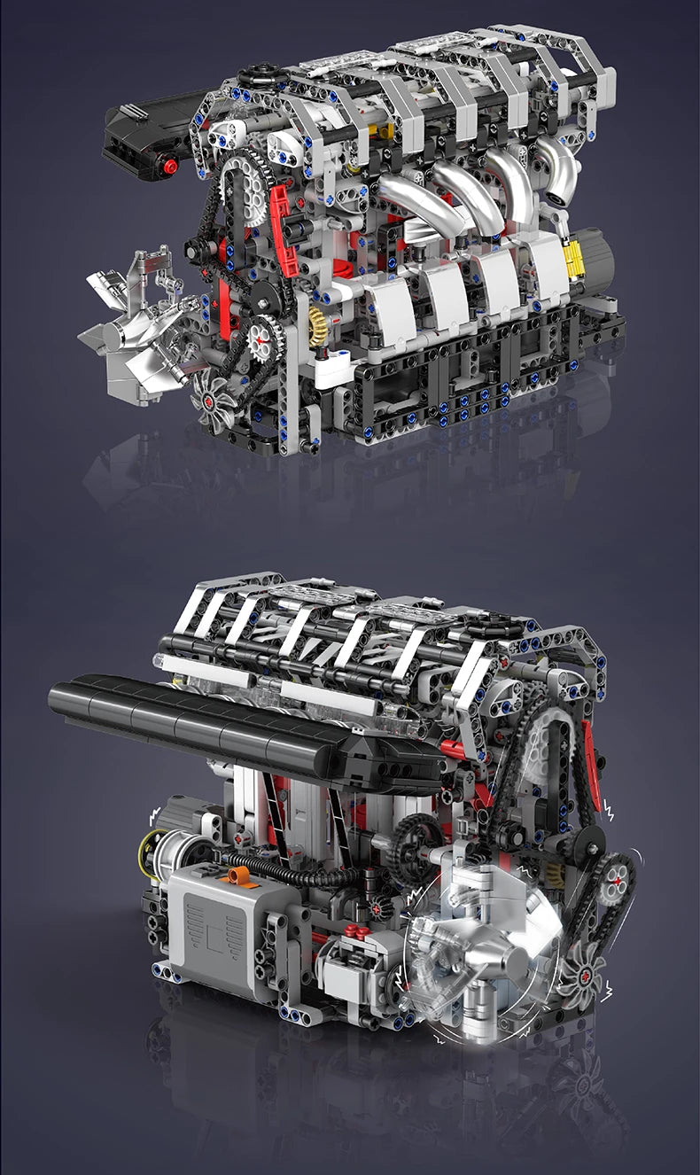 Engine Building Set - STEM Remote Control Toy for Kids & Adults