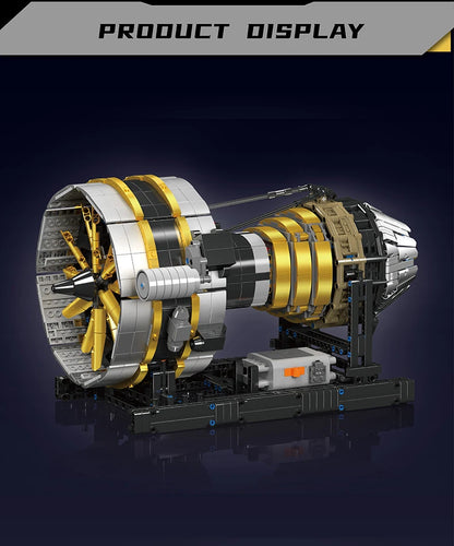 Motorized Aircraft Engine Building Set - 2256PCS STEM Model for Kids & Adults