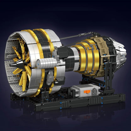 Motorized Aircraft Engine Building Set - 2256PCS STEM Model for Kids & Adults