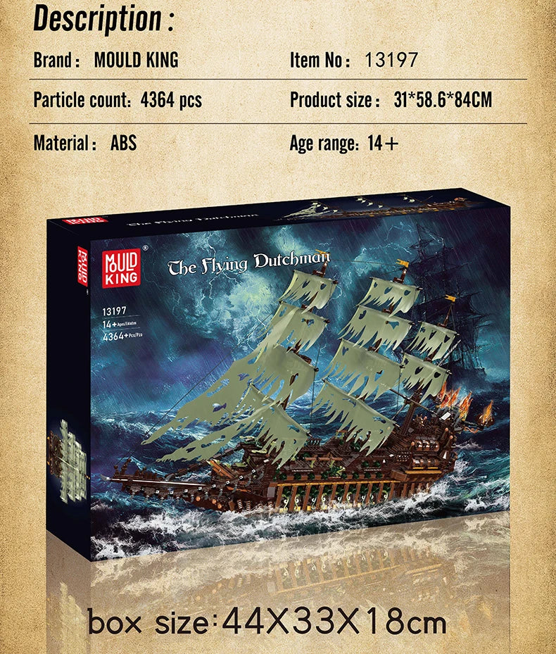 Pirate Ship Building Set - 4364PCS MOC Flying Ship Model for Kids & Adults