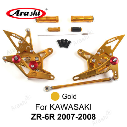 Adjustable Foot Pegs - Compatible with Kawasaki Ninja ZX6R 2005-2024