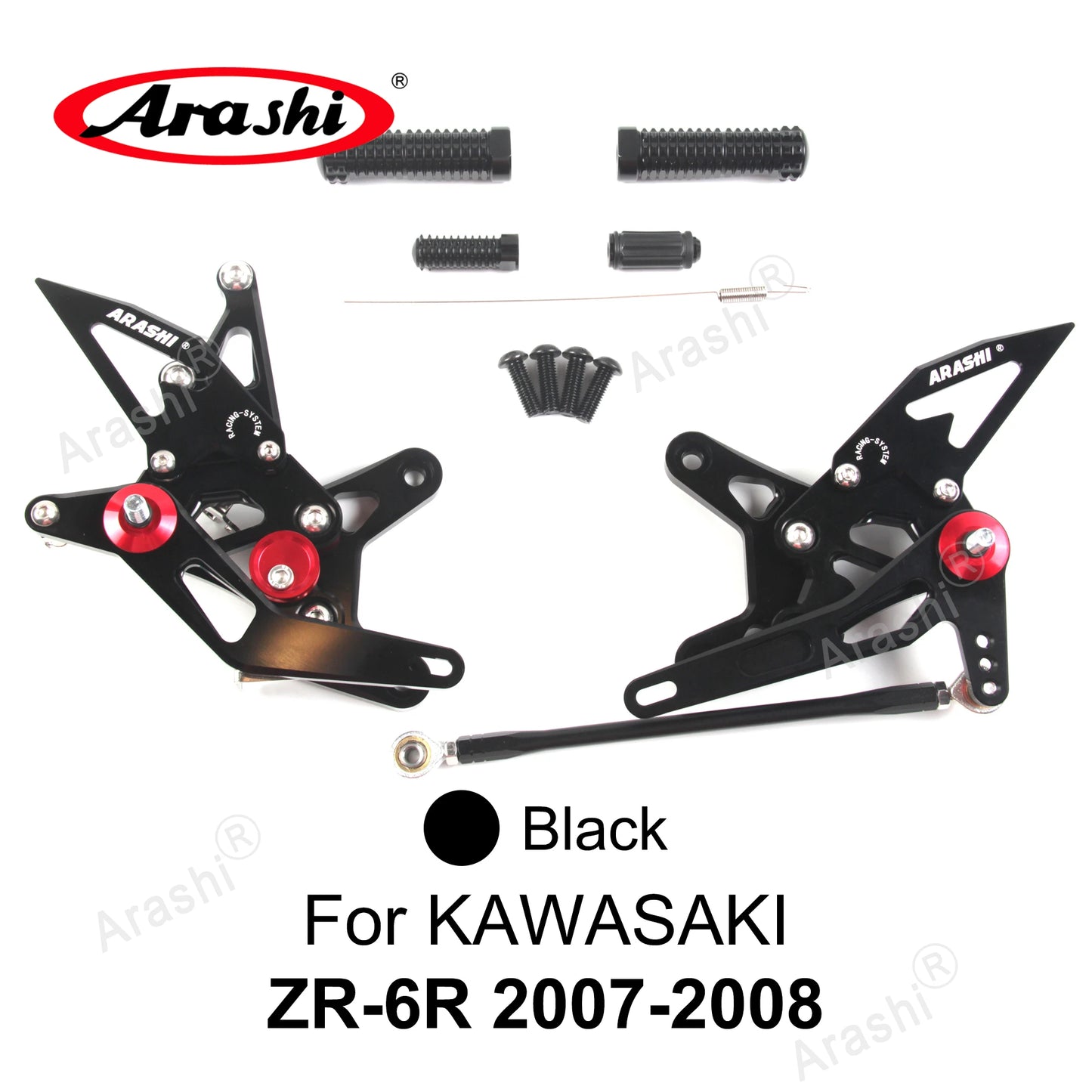 Adjustable Foot Pegs - Compatible with Kawasaki Ninja ZX6R 2005-2024