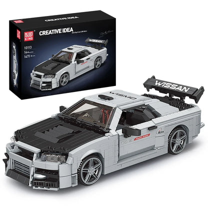 Skyline Racing Car Building Set - 1471PCS MOC Sports Car Model Kit