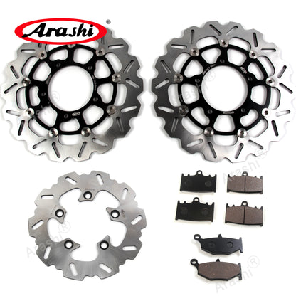 Floating Front & Rear Brake Disc Rotors with Pads for Suzuki GSX R 600 2006-2007