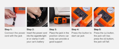 5-Ton Electric Car Jack - Portable Hydraulic Lift for SUV, MPV, Truck