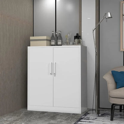 Lockable Metal Storage Cabinet with Adjustable Shelves, Garage & Office Use