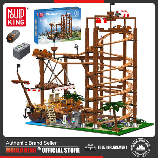 Motorized Double Helix Roller Coaster Set - 2174PCS STEM Building Toy