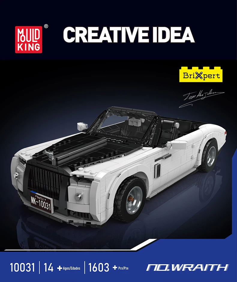 Vintage Wraith Car Building Set - 1603PCS MOC Sport Car for Teens & Adults