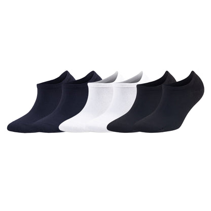 6 Pairs Men's Bamboo No Show Sneaker Socks Ultra Soft Moisture-Wicking Size 8-11.5