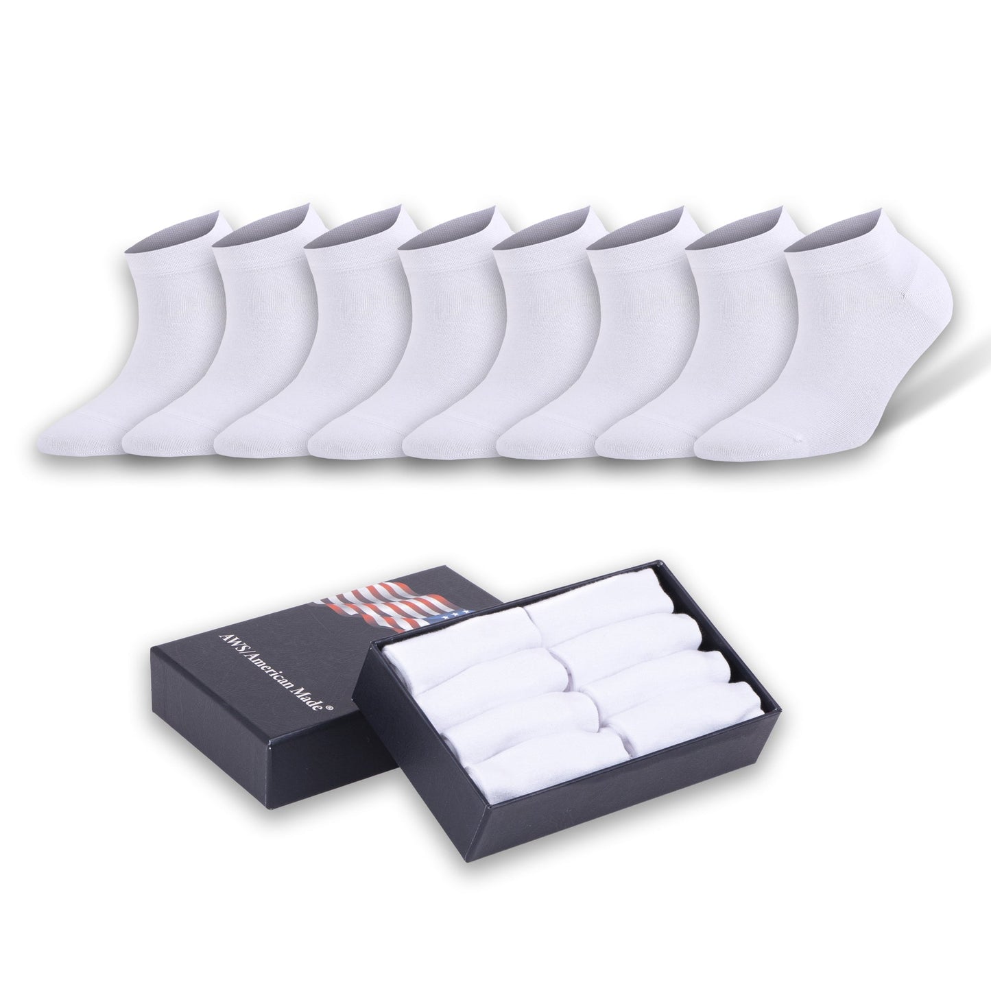 Women's Bamboo Low Cut Ankle Socks Size 6-9 Soft Thin Casual 8 Pairs with Gift Box