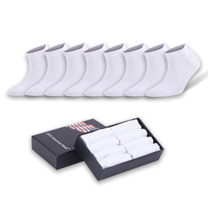 Women's Bamboo Low Cut Ankle Socks Size 6-9 Soft Thin Casual 8 Pairs with Gift Box