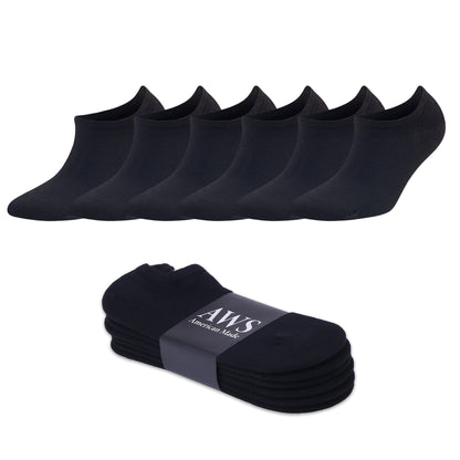 6 Pairs Men's Bamboo No Show Sneaker Socks Ultra Soft Moisture-Wicking Size 8-11.5