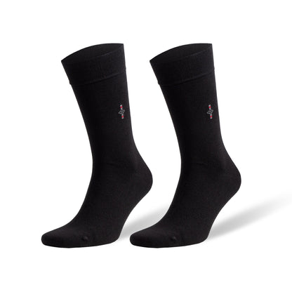 Men's Bamboo Dress Socks with Reinforced Seamless Toe, Crew Length, Size 8-11.5