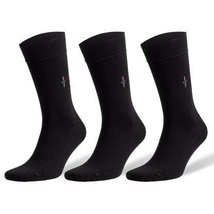Men's Bamboo Dress Socks with Reinforced Seamless Toe, Crew Length, Size 8-11.5