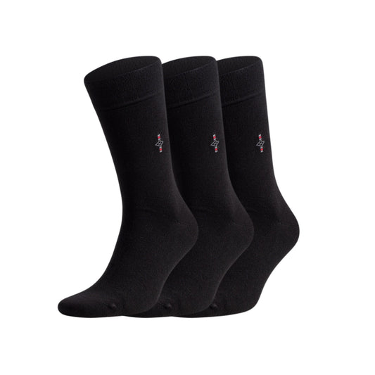 Men's Bamboo Dress Socks with Reinforced Seamless Toe, Crew Length, Size 8-11.5