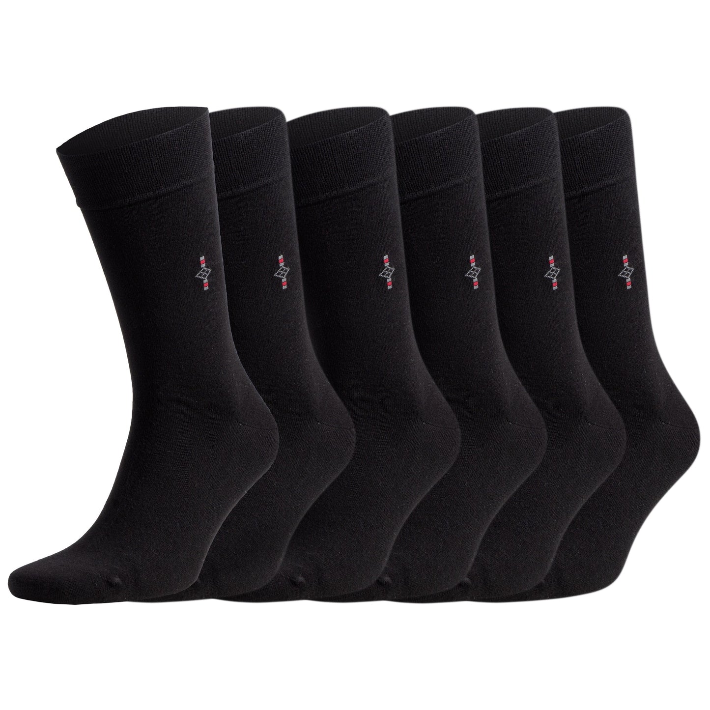 Men's Bamboo Dress Socks with Reinforced Seamless Toe, Crew Length, Size 8-11.5