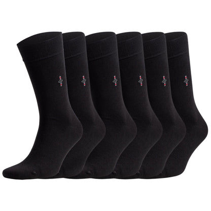 Men's Bamboo Dress Socks with Reinforced Seamless Toe, Crew Length, Size 8-11.5