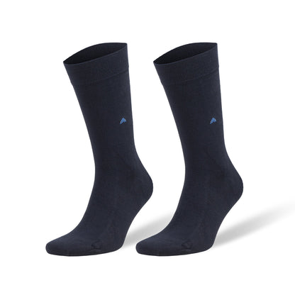 Men's Bamboo Dress Socks with Reinforced Seamless Toe, Crew Length, Size 8-11.5