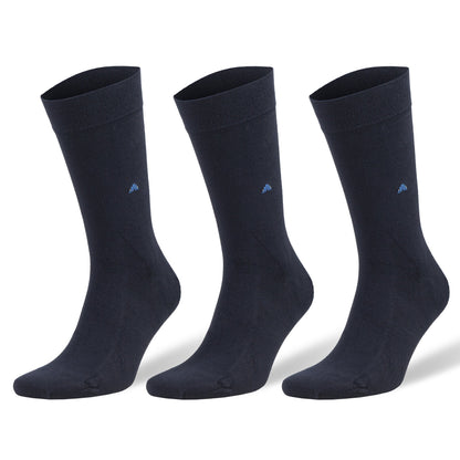 Men's Bamboo Dress Socks with Reinforced Seamless Toe, Crew Length, Size 8-11.5