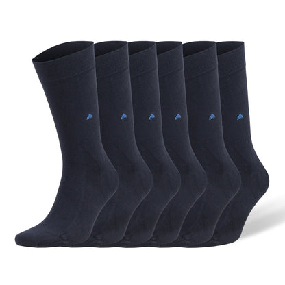 Men's Bamboo Dress Socks with Reinforced Seamless Toe, Crew Length, Size 8-11.5