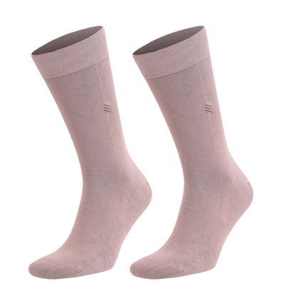 Men's Bamboo Dress Socks with Reinforced Seamless Toe, Crew Length, Size 8-11.5