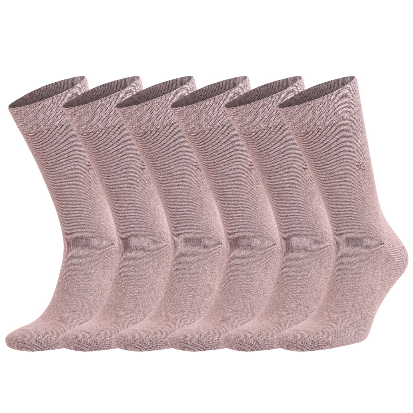 Men's Bamboo Dress Socks with Reinforced Seamless Toe, Crew Length, Size 8-11.5