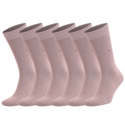 Men's Bamboo Dress Socks with Reinforced Seamless Toe, Crew Length, Size 8-11.5